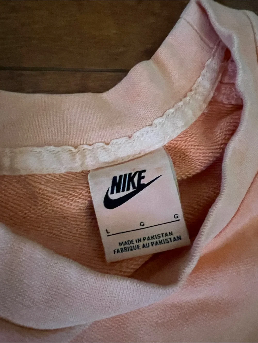 Nike Pink Tie-Dye Crewneck with Daisy Embroidery